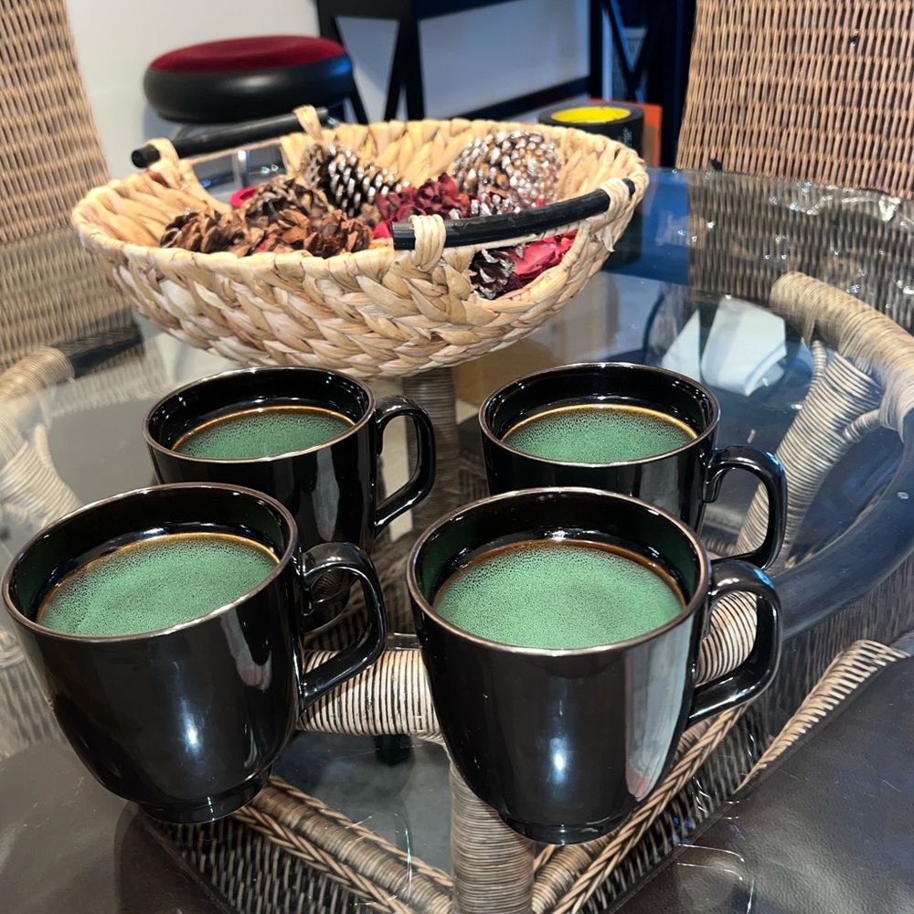 Black and green mugs